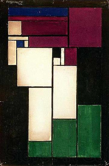 Theo van Doesburg Design for Stained-glass Composition Female Head. Spain oil painting art